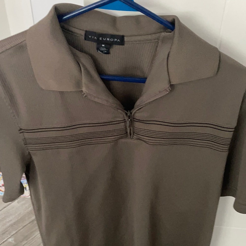 Via Europa Polo Shirt Size Medium